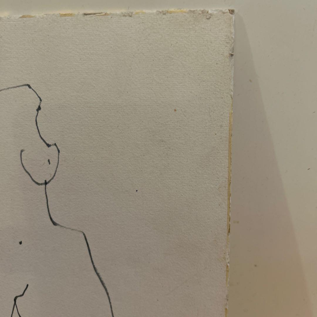 辻村史郎　裸婦　色紙