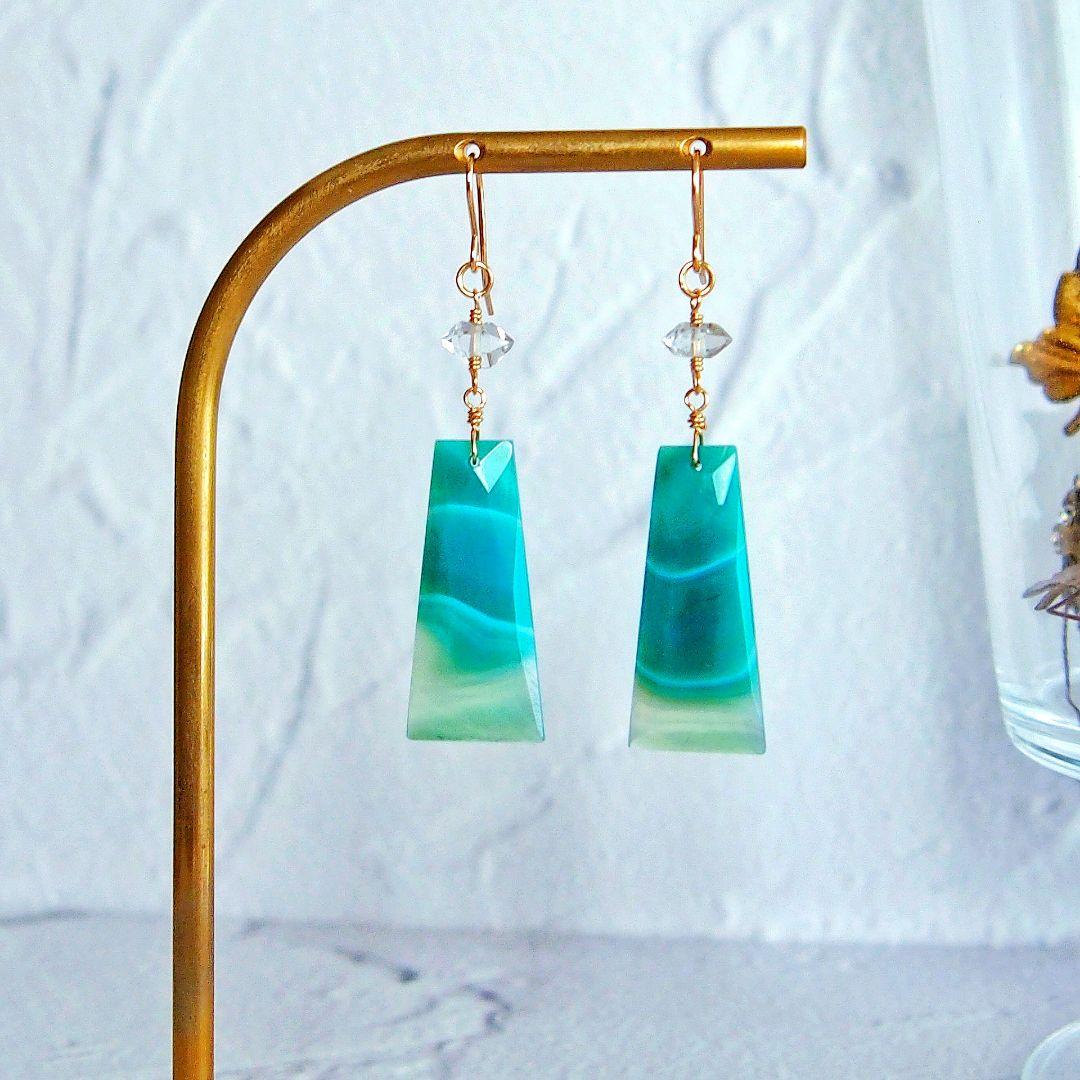 ポメころび様　グリーンバンデッドオニキス　チャーム　14kgf　他2点