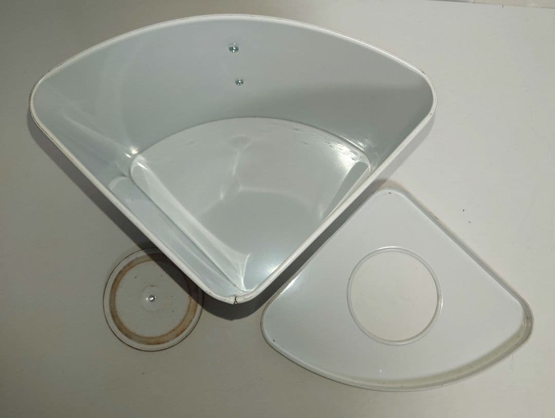 サニタリーボックス 三角コーナー 小物入れ ゴミ入れ 花器 昭和レトロ 雑貨 飾