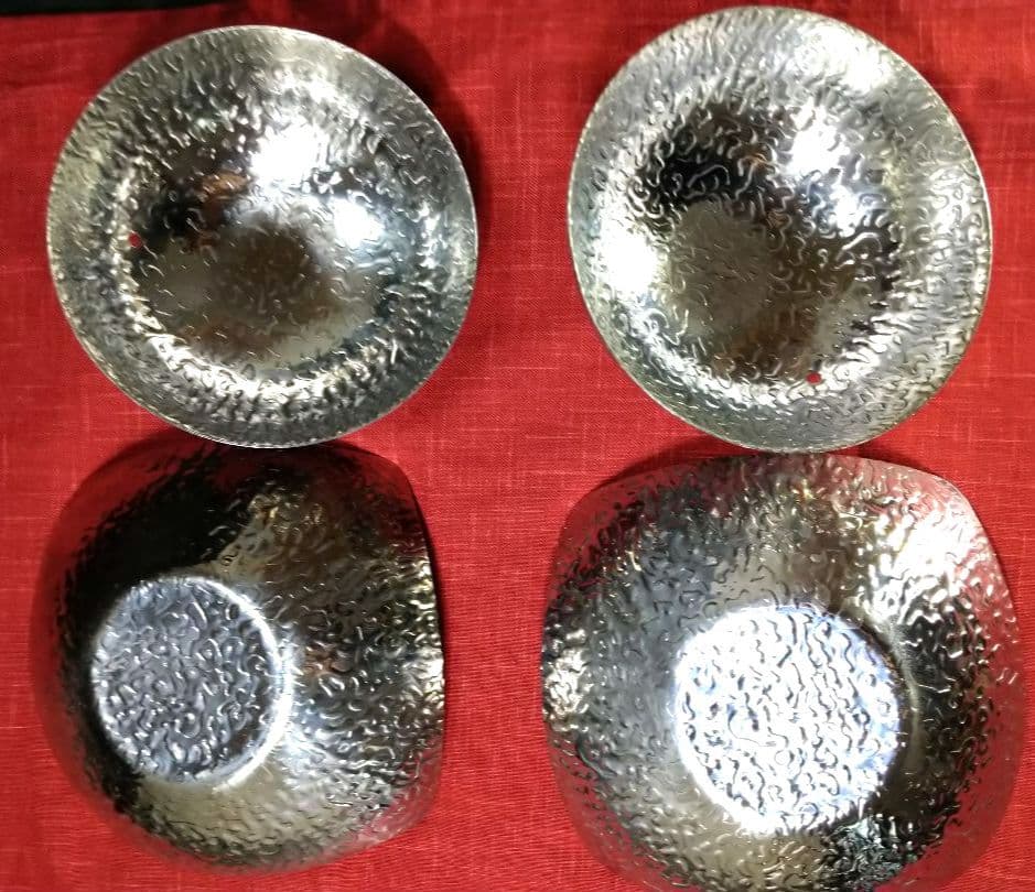 ♥希少な奨め一押し【 高級ステンレス皿 食器 】&【卓上一人鍋用】新品１セット