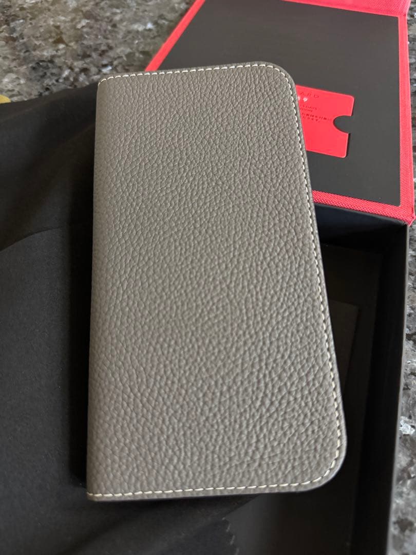 iPhone15 pro max Bonaventura グレー レザーケース