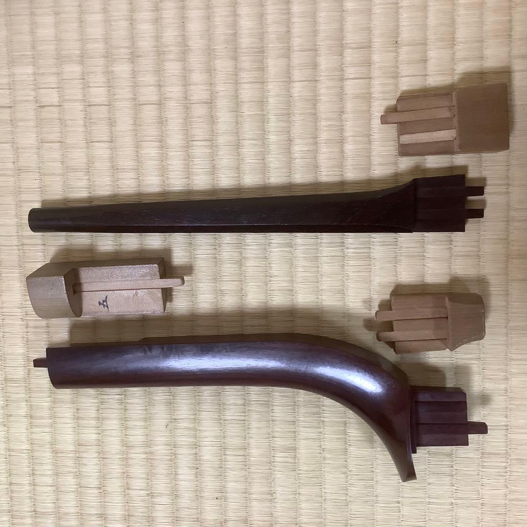 珍品 コンパクト長唄三味線(四つ折れ)
