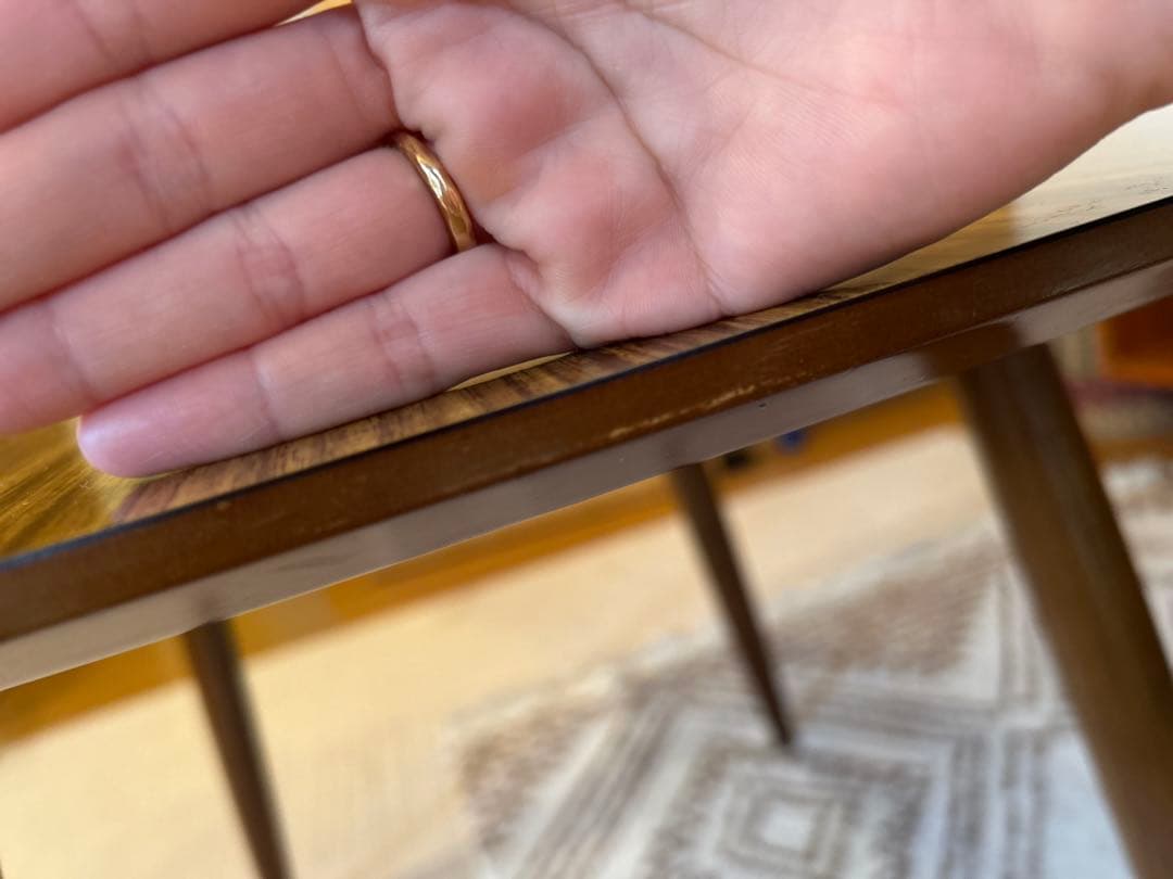 カリモク60+ Dテーブル　オーク天板