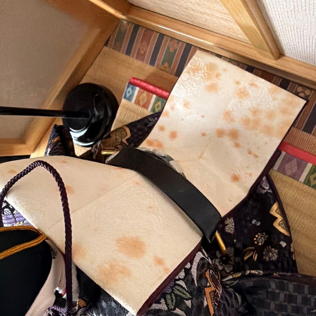 ①雛人形セット 平安豊久　特選 木製台付き　難あり