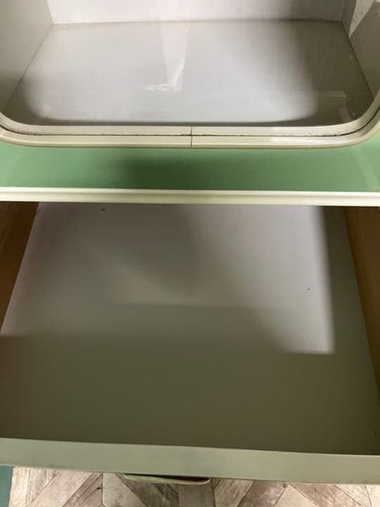アーチ型 飾り棚 食器棚 昭和レトロ レトロポップ インテリア 当時物 緑