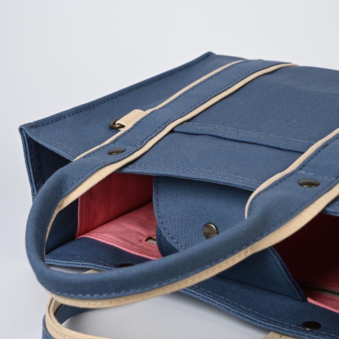 [トレア]8号/11号×旧倉敷帆布×8番糸 スクエアトートバッグL