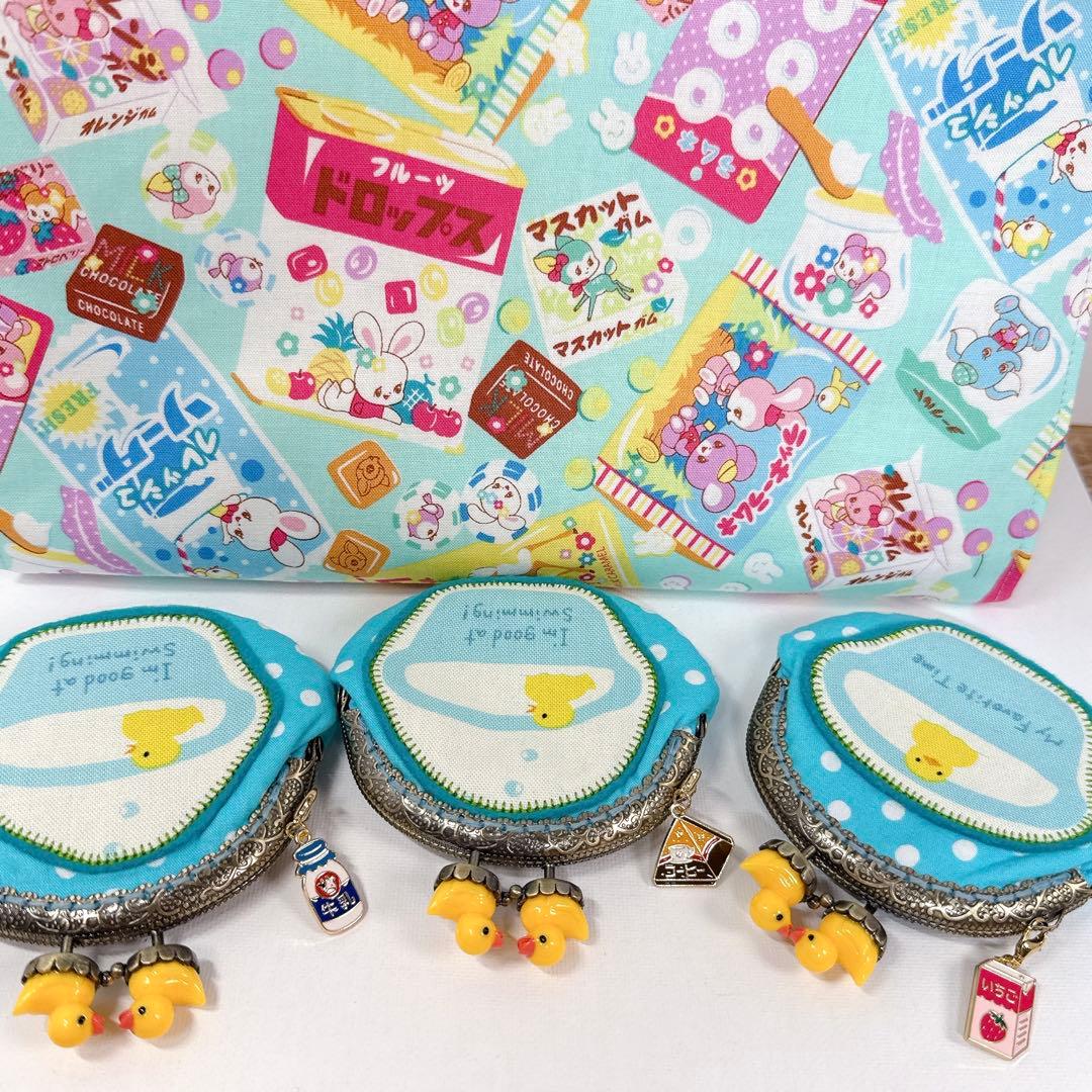 ヒノエとつくねのママ オーダー品♡ 紙袋風バッグ がま口ポーチ チャーム