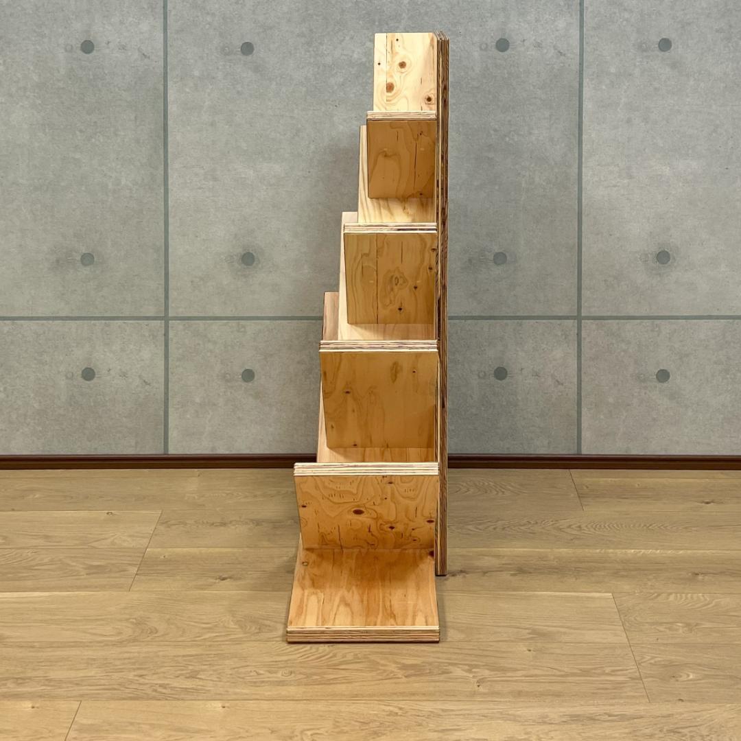 ブックスタンド　ラーチ合板　オリジナルハンドメイド　02181