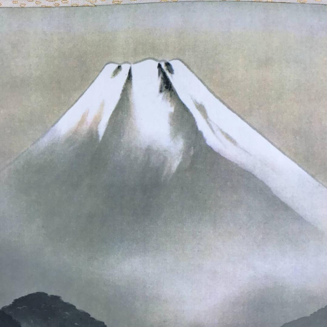複製/横山大観/雪景富士山図/横物/掛軸☆宝船☆AK-317
