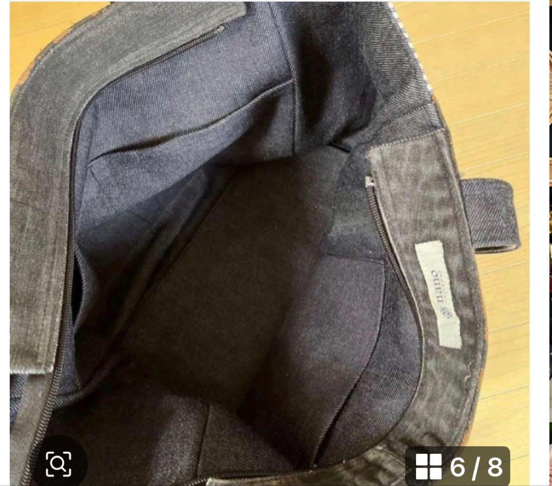 デニムリメイクバック　トートバッグ　ショルダー　Big size ハンドメイド
