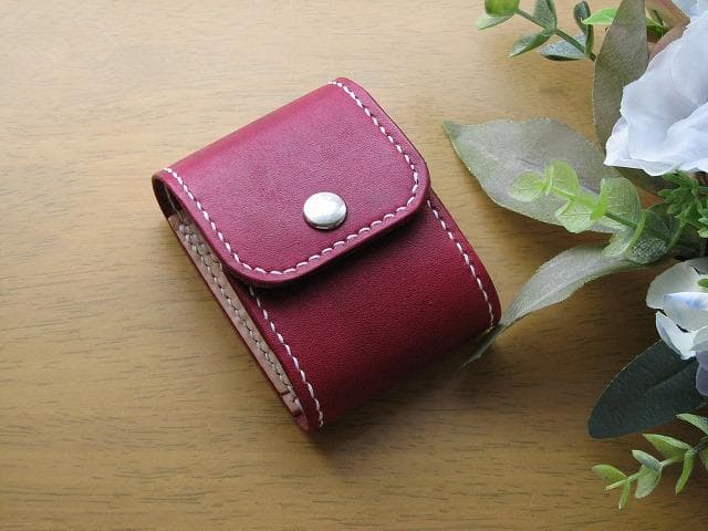 ホルンマウスピースケース 色が選べる【受注製作】牛革（3本入れ）