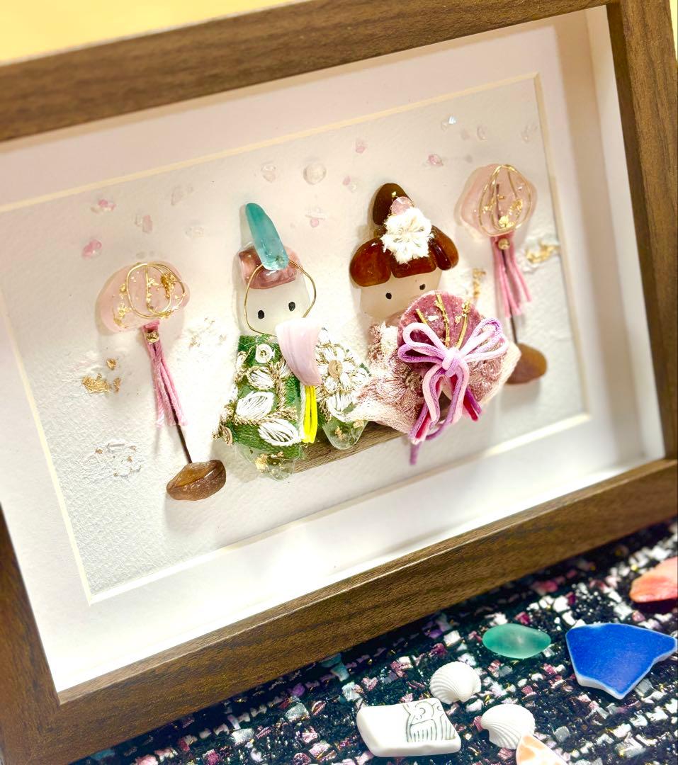 seaglass art ✴︎海の宝石〜桜咲くひな祭り〜 №03