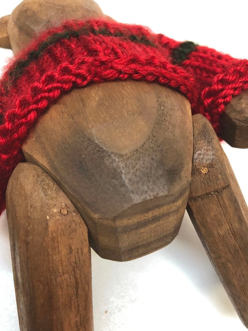 テディベア　木彫り　ヴィンテージ