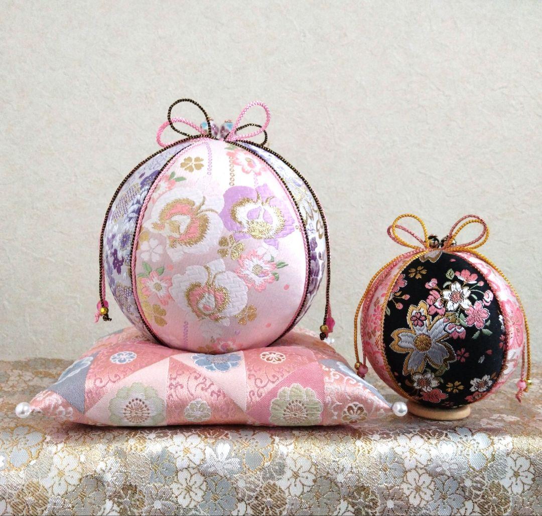 しょりん手毬 手鞠 てまり 豪華刺繍梅 刺繍ふくろう