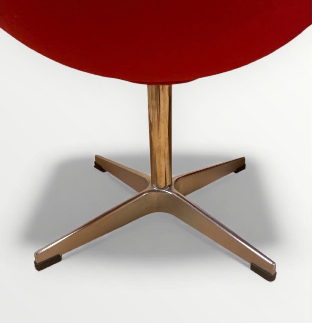 ●名作チェア Egg chair エッグチェア オットマン レッド●