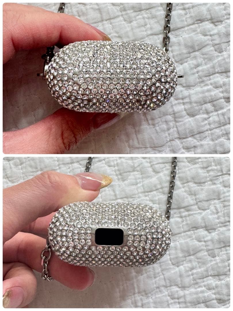 希少 BALENCIAGA AirPodsケース チェーンショルダー ストーン