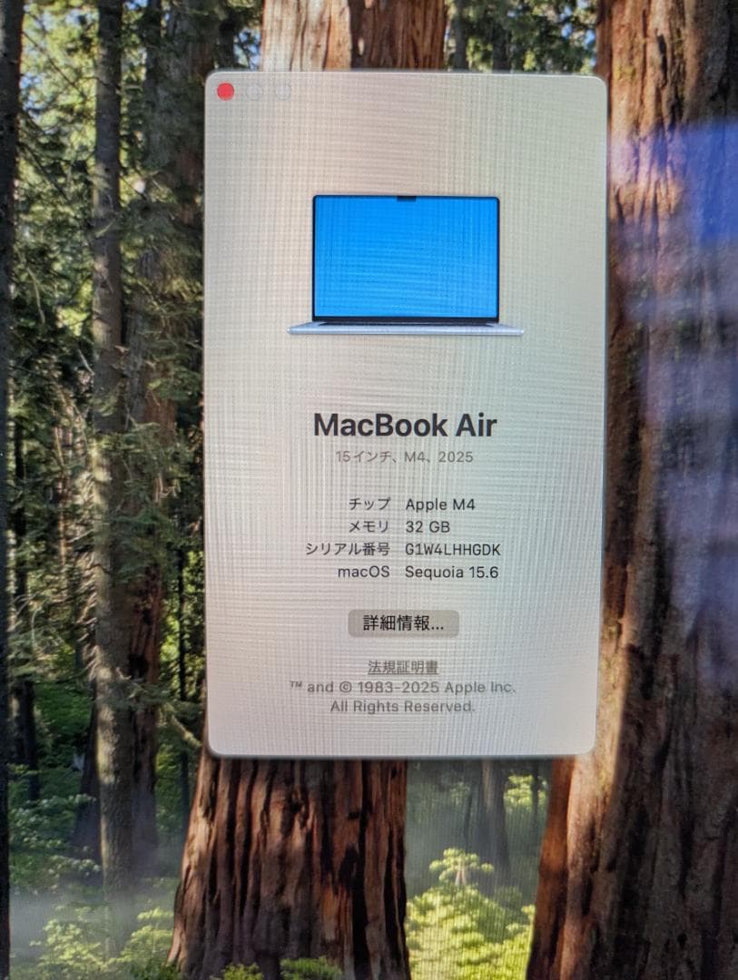 MacBook本体 (15in/US) MacBook Air 2025 Apple M4 32GB