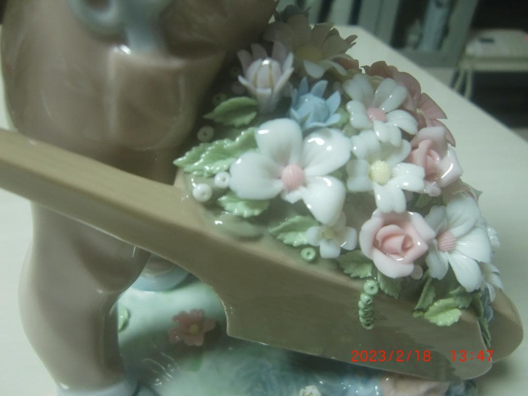 LLADRO　リヤドロ　【花車】値下　陶器　置物　インテリア　リアドロ L208