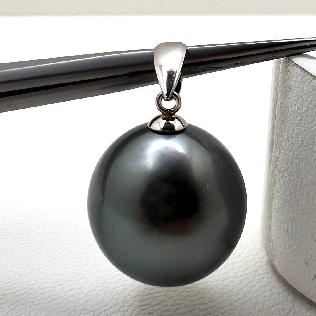 プラチナpt900 ペンダントトップ　黒蝶真珠　14.4㎜ 5 g