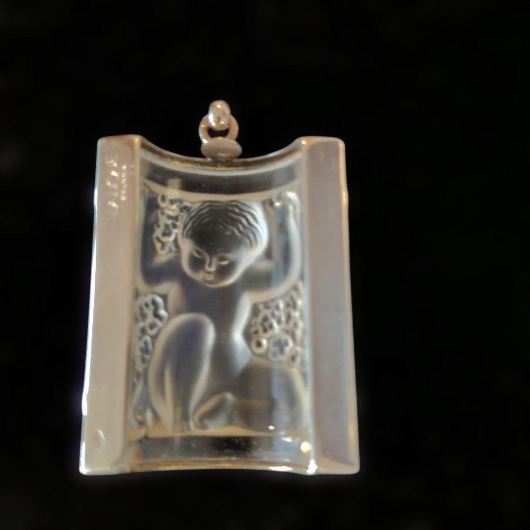 LALIQUE　 ネックレスヘッド 、アンファンエンジェル、シルバー