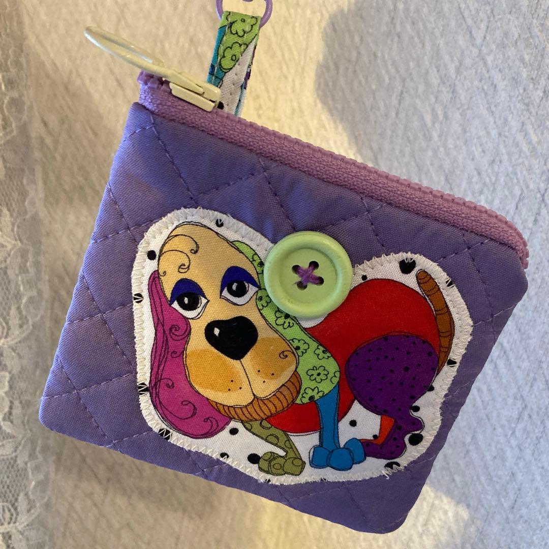 ロラライハリス★わんこ★キルティングミニポーチ