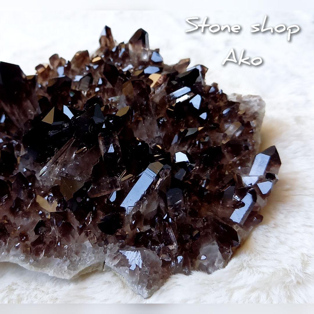 美麗☆高品質☆スモーキークォーツ☆クラスター☆黒水晶☆パワーストーン【189 】