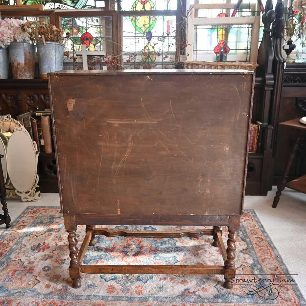 L3710-24 英国アンティーク オーク ライティングビューロ デスク 勉強机