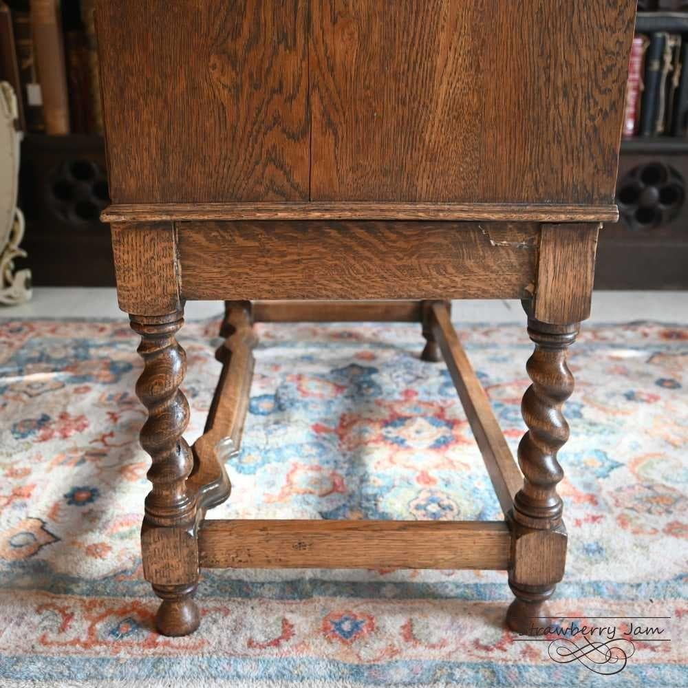 L3710-24 英国アンティーク オーク ライティングビューロ デスク 勉強机