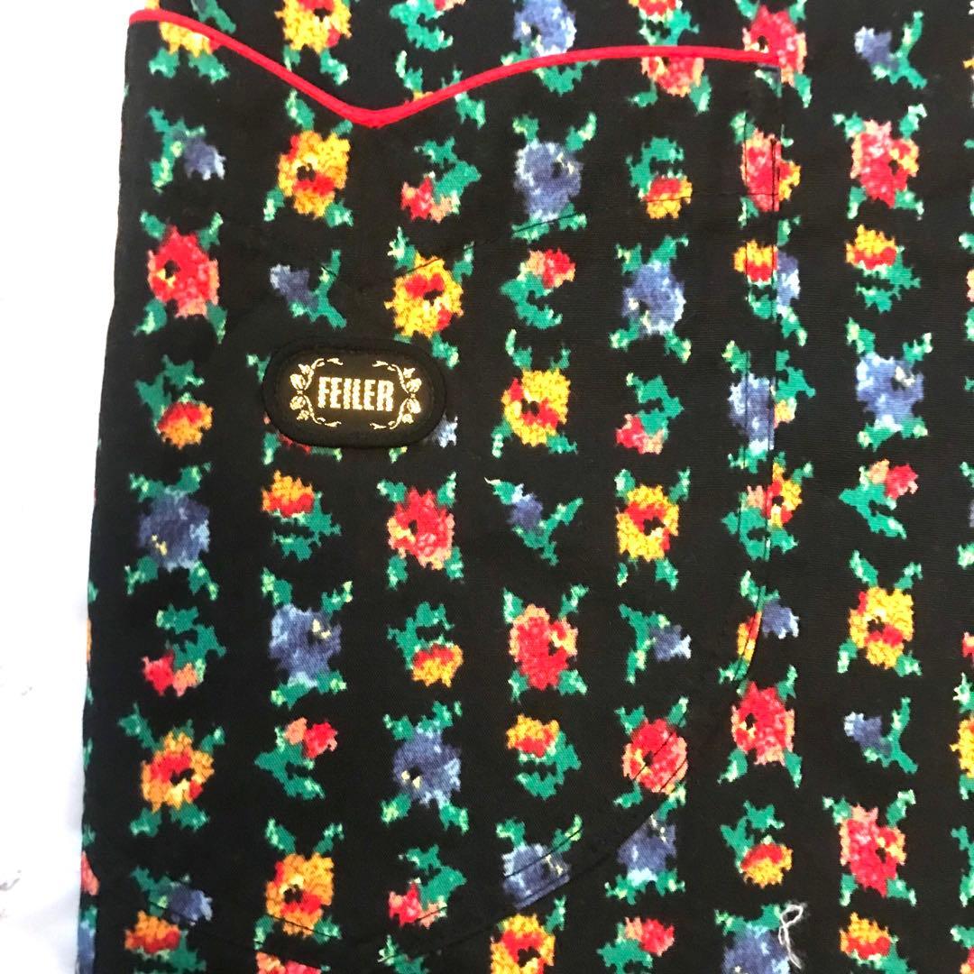 【新品未使用品】★上品★Feiler フェイラー　レア物　★総花柄　黒