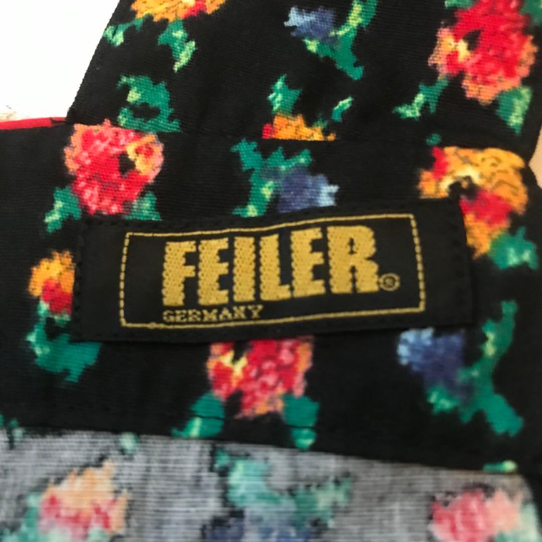 【新品未使用品】★上品★Feiler フェイラー　レア物　★総花柄　黒