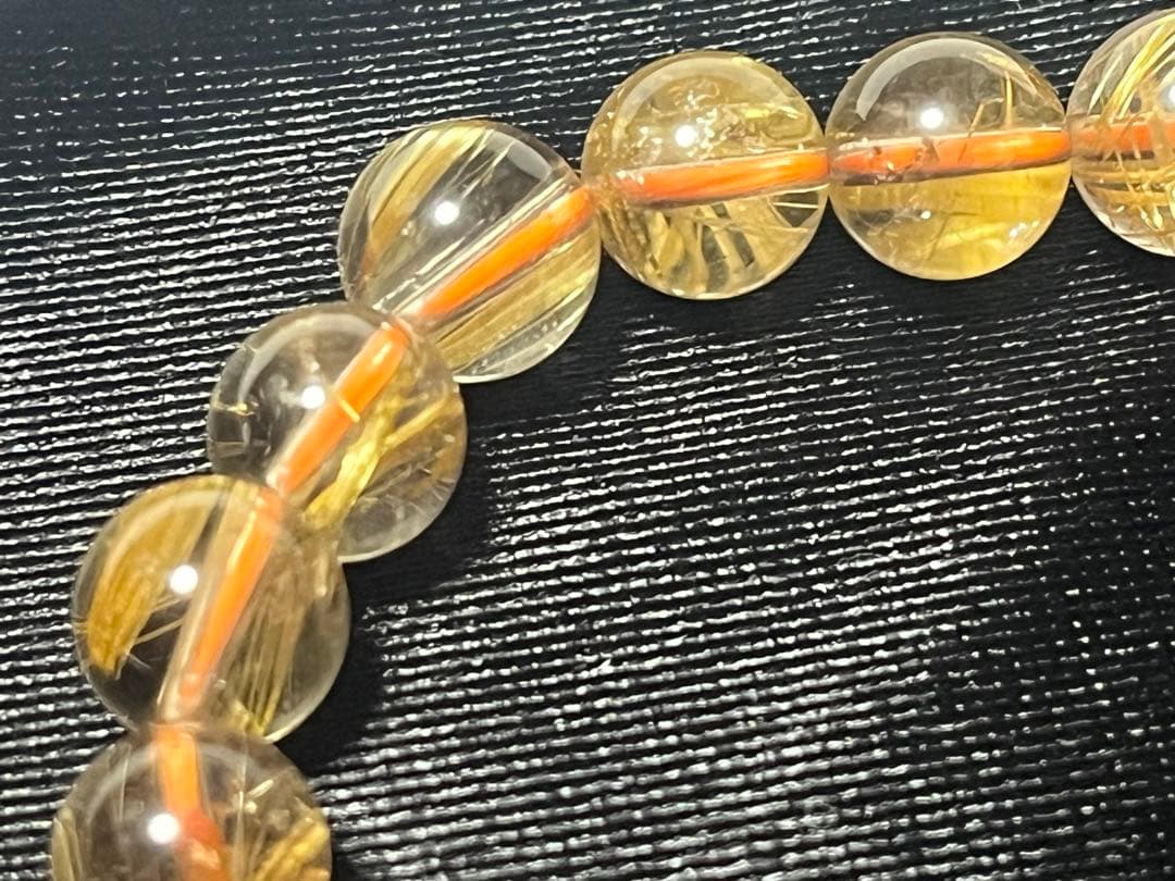 高品質 ゴールドルチル ブレスレット 約8mm ③