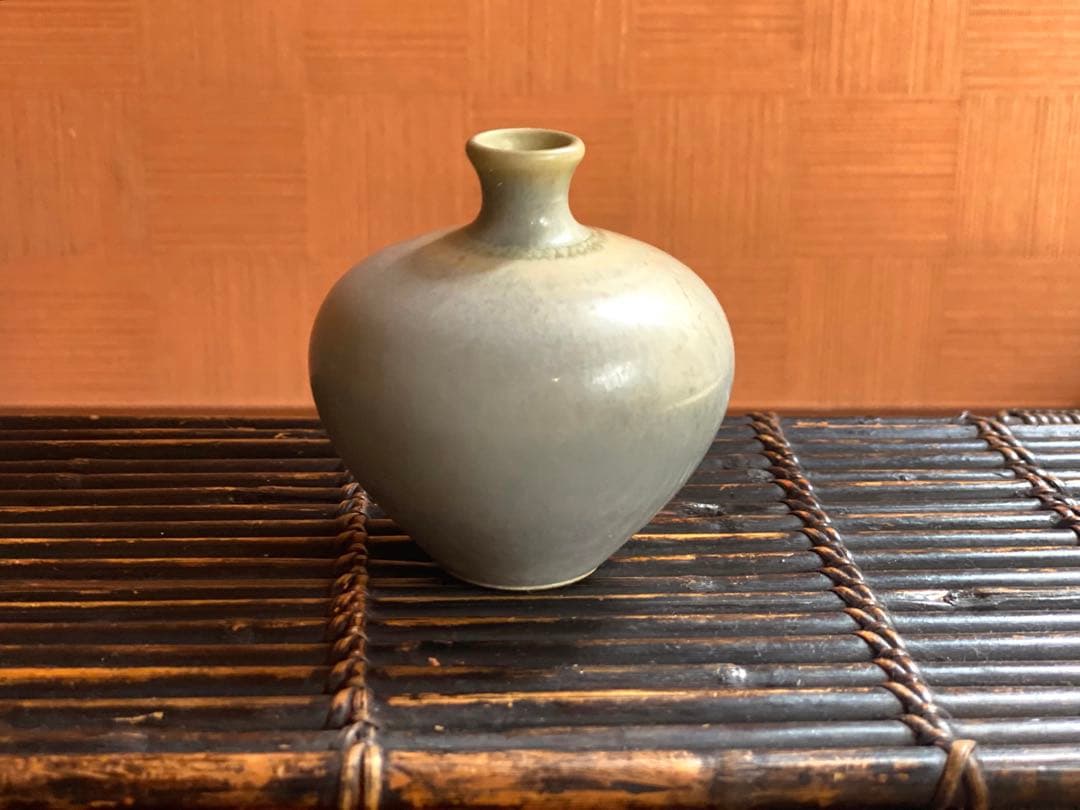 極上優美Berndt Friberg釉薬美し《一輪花挿》（検ベルントフリーベリ