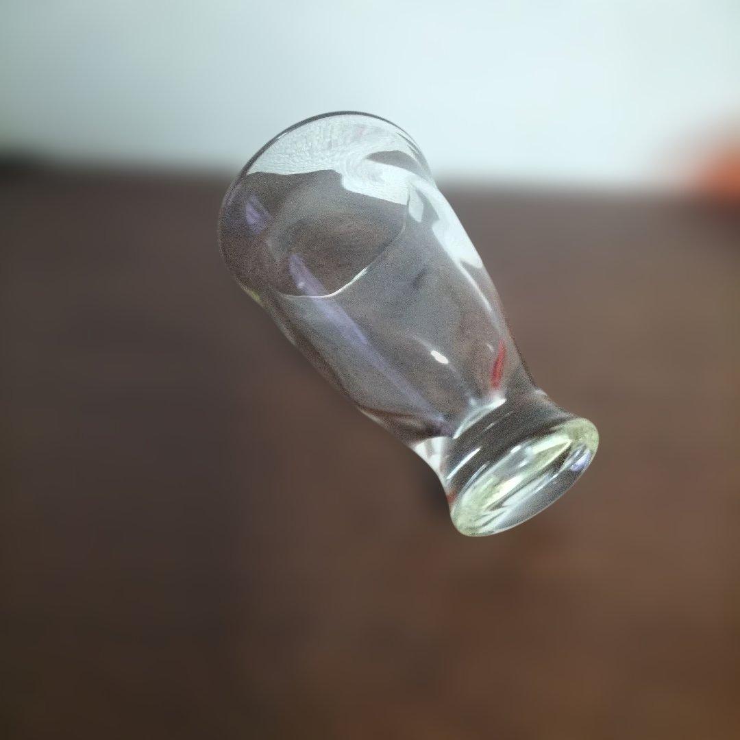 レトロ　氷コップ　ガラス製 脚付きカップ 透明・青　3点