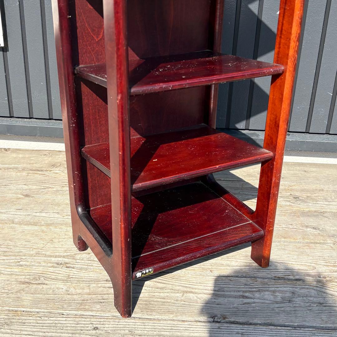 カリモク スリッパラック マガジンラック 昭和レトロ 木製ラック 花台 飾り棚