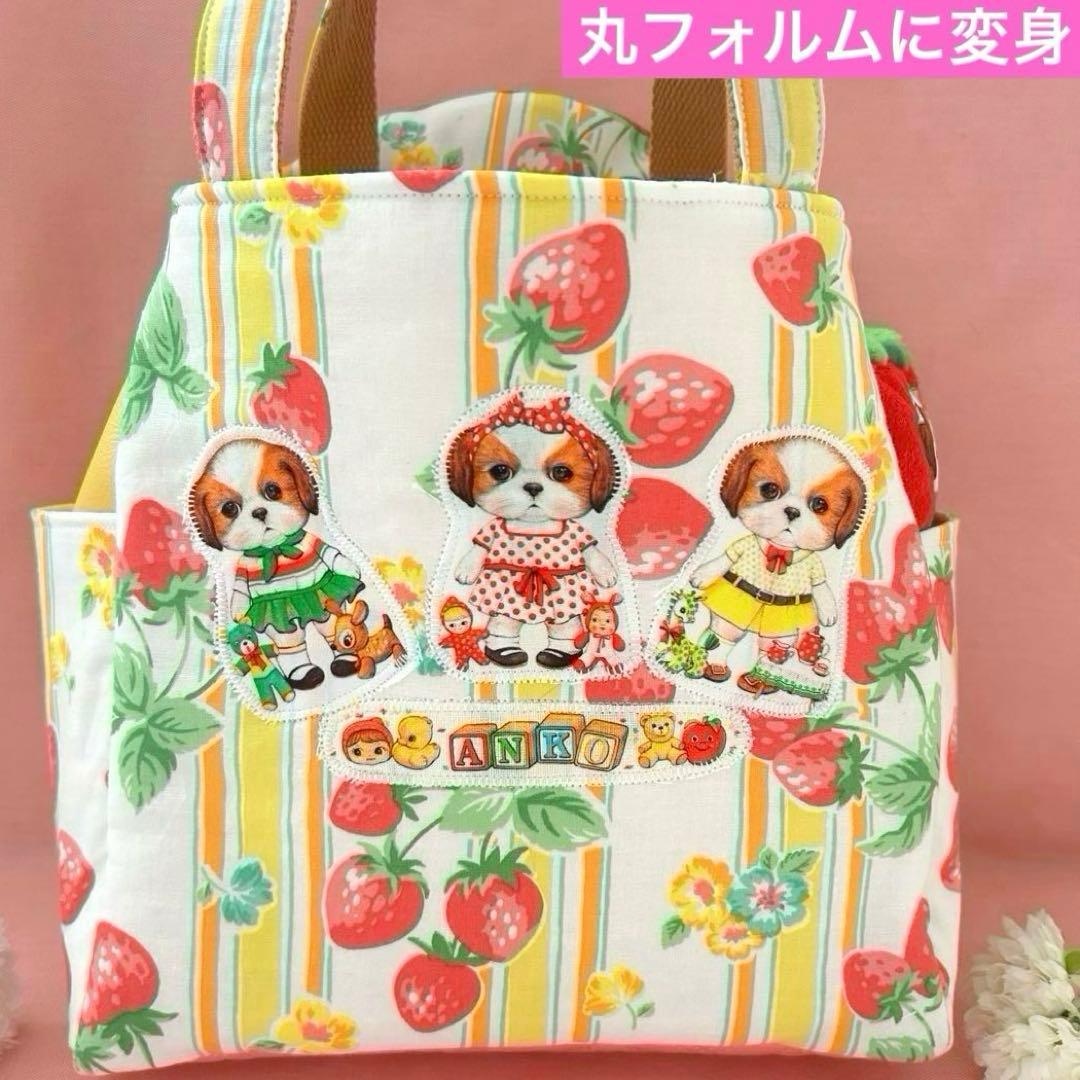 ゆ*ん様 両サイドポケット　新柄超ビッグあんこちゃん　コヤンイサムチョン　トート