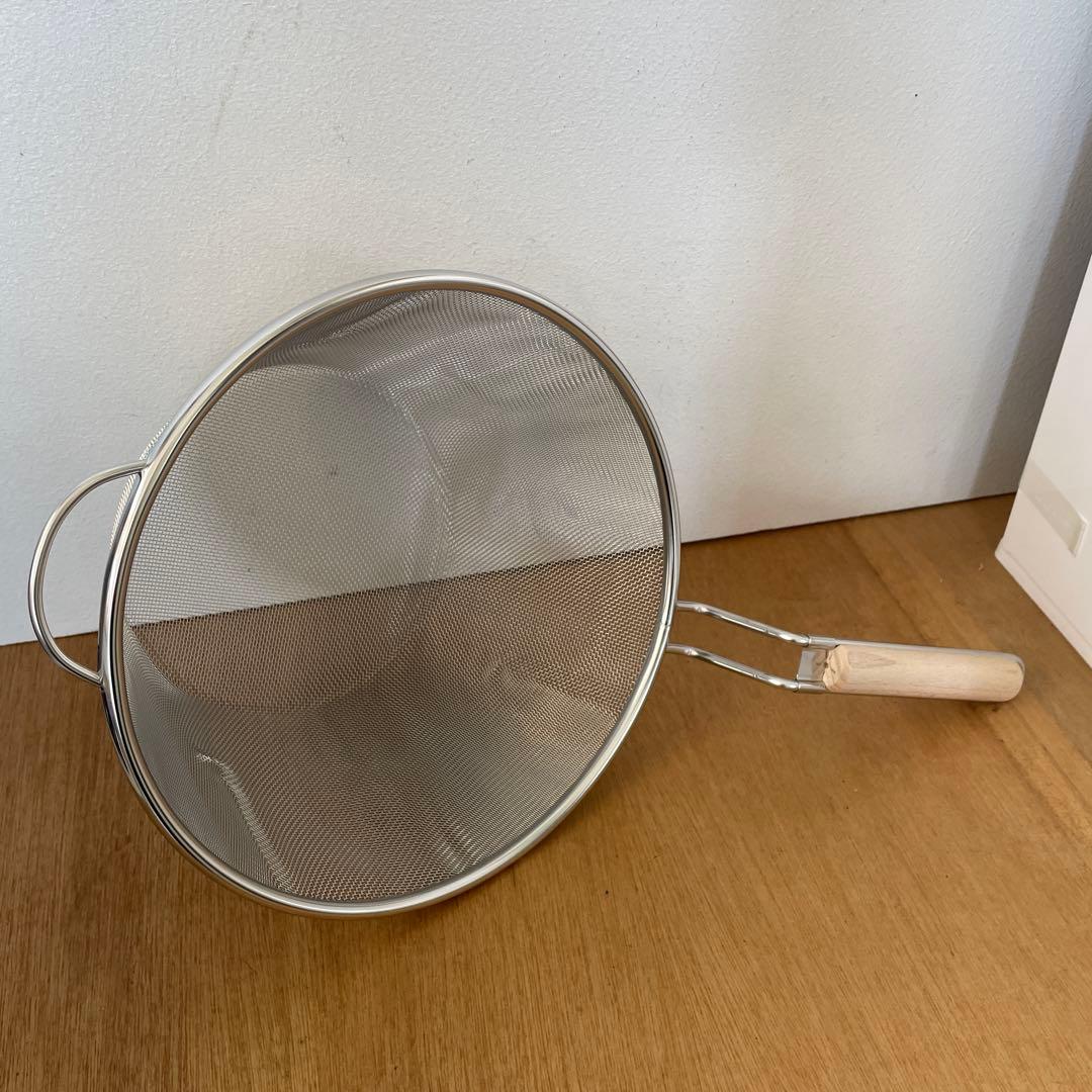 【新品/未使用】dancyu（ダンチュウ）木柄ザル付き 鍋セット 22㎝