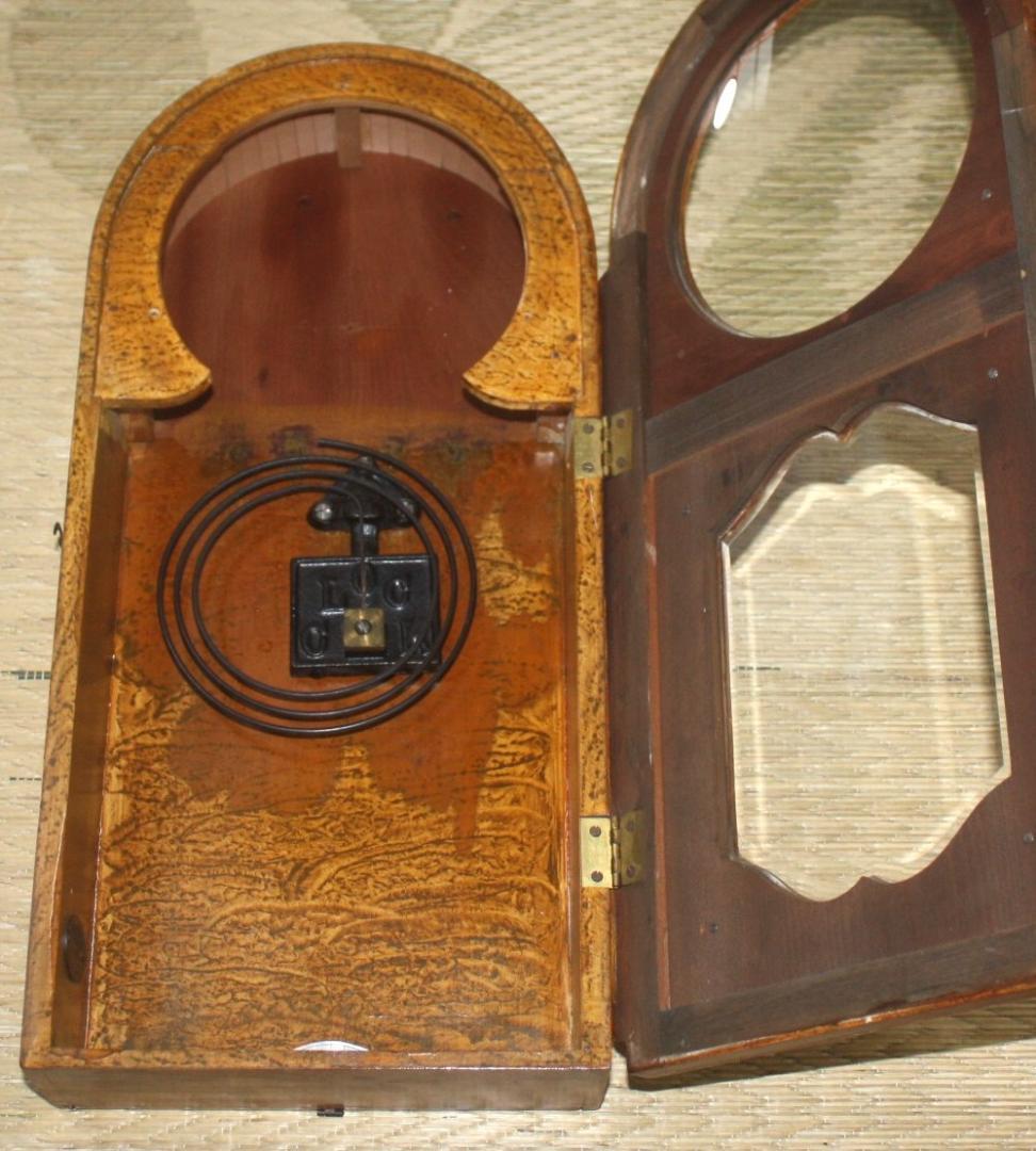 可動品 RUBY ルビー印 柱時計 マーブル模様 ボンボン時計 掛時計 振り子式