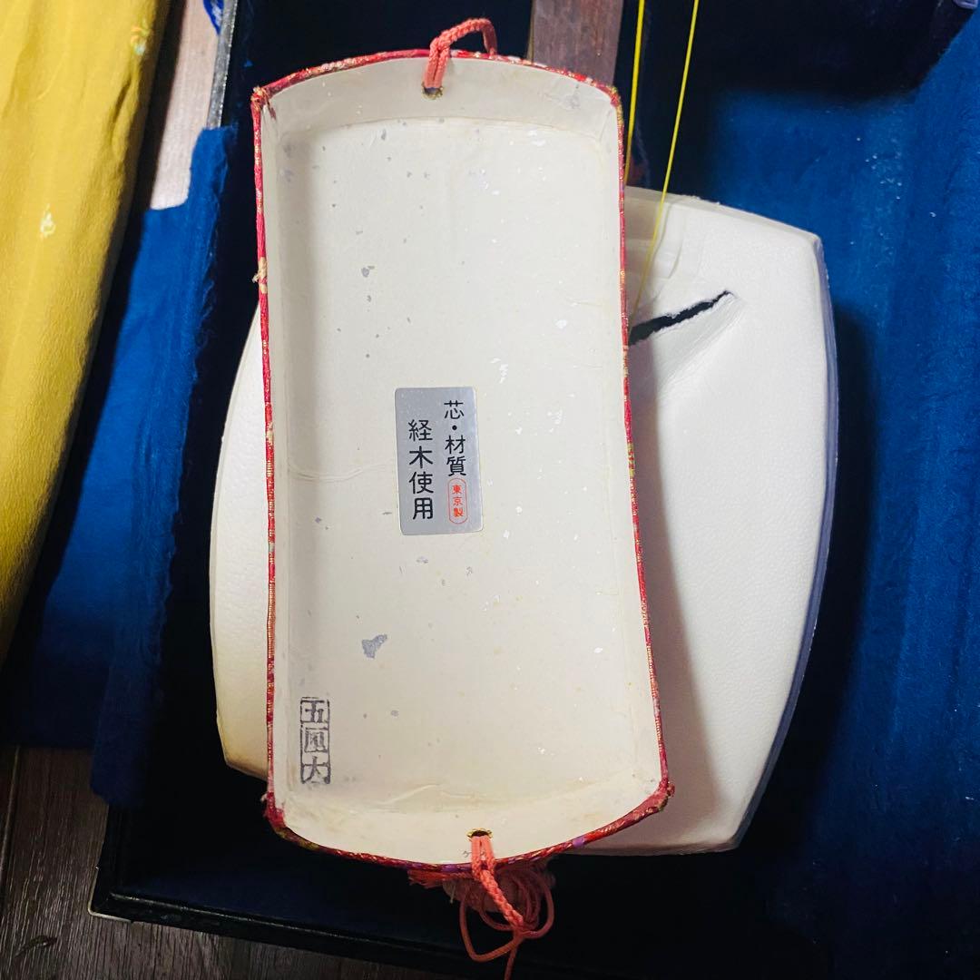 【付属品多数】三味線 棹幅2.8cm 民謡 五厘大 経木 綾杉胴 ケース付