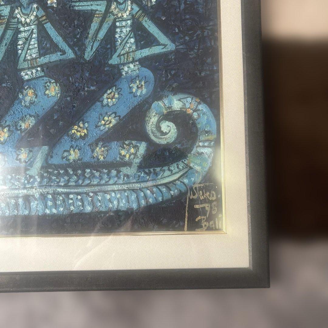 バリ島　絵画　額縁付き