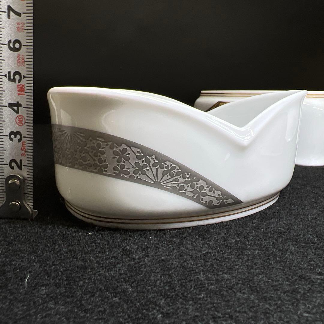 ノリタケ　最高峰　ダイヤモンドコレクション金閣銀閣小鉢5点　共箱　幅約11㎝