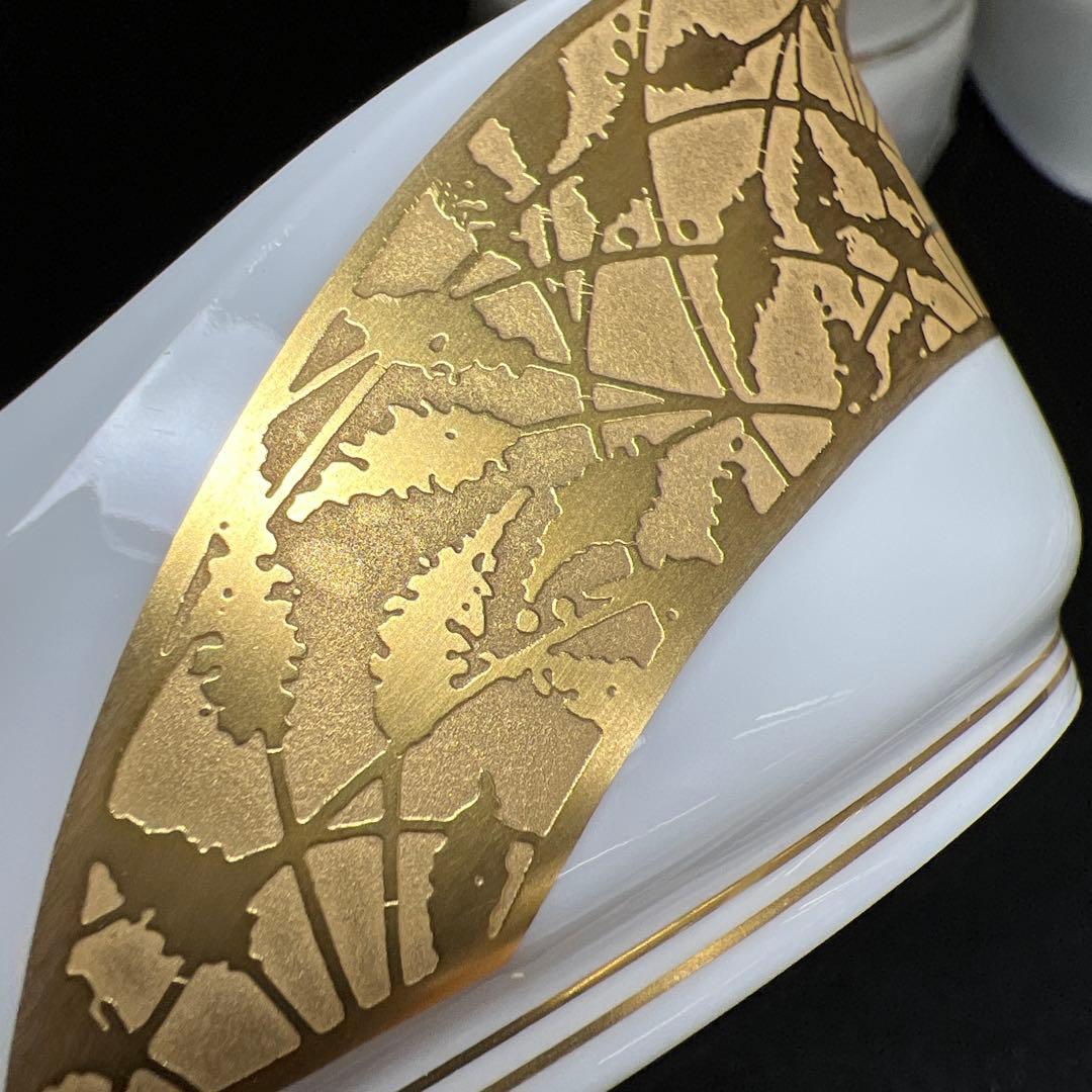 ノリタケ　最高峰　ダイヤモンドコレクション金閣銀閣小鉢5点　共箱　幅約11㎝