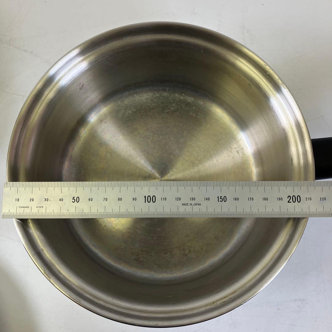 【中古】 アムウェイ クイーン ステンレス製 片手鍋 二重鍋 蒸し器 セット