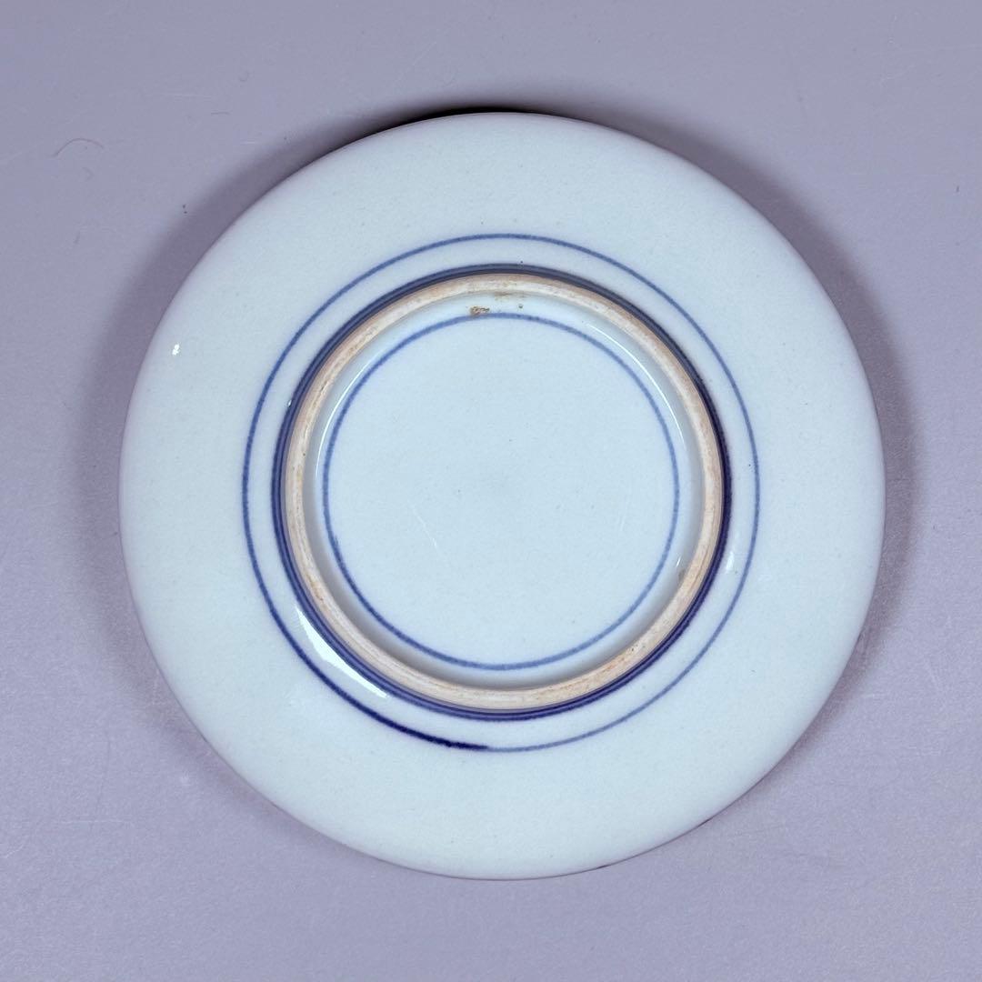 江戸期　大聖寺伊万里　金襴手三方龍壽文小皿　5客　日本料理　懐石　骨董　古美術