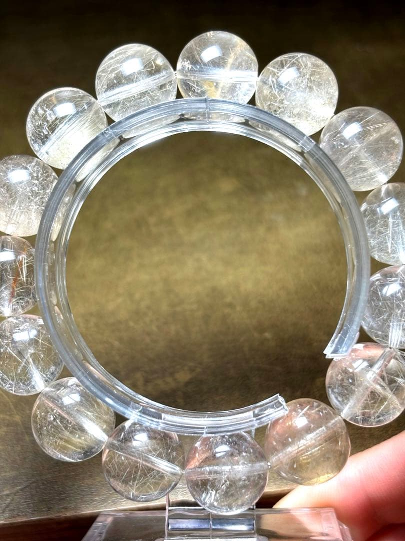 高品質ゴールド　シルバールチルブレス14.6㎜超大玉（新品未使用）細針ヴィーナス