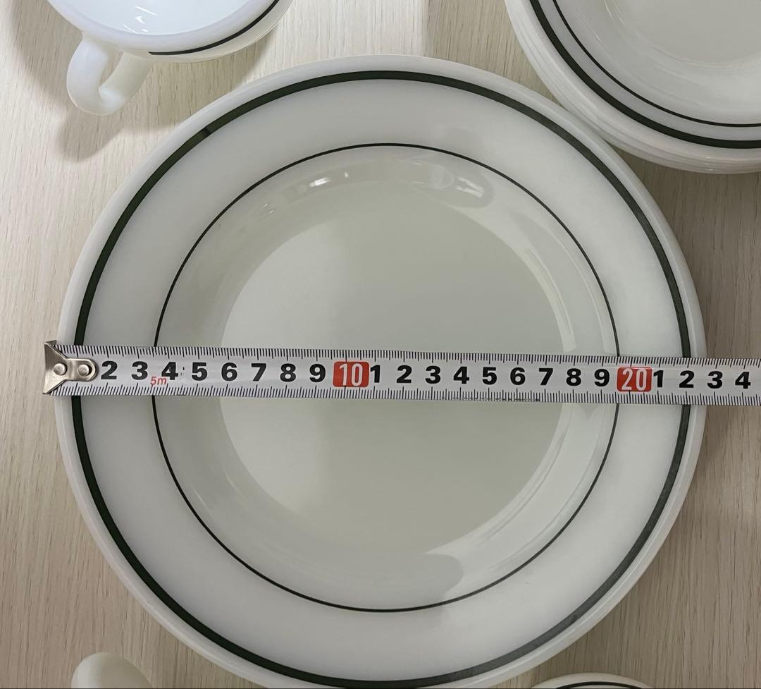 PYREX パイレックス　プレート3枚　デザートボウル3枚　カップ3個セット