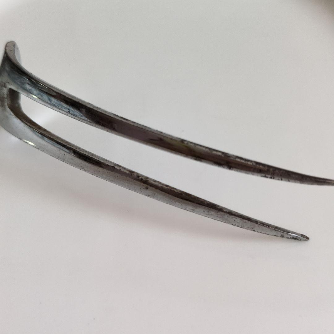 イギリス　アンティーク　カービングフォークB　肉用　アウトドアフォーク 鹿の角