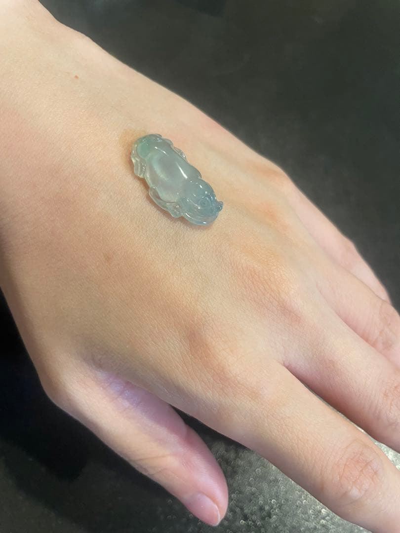 ミャンマーA貨 本翡翠 財布貔貅