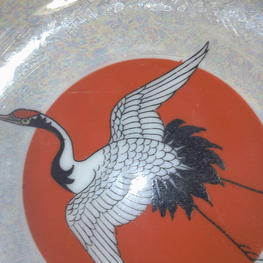 鶴デザインの陶器ボウル 取手がこわれています。中古