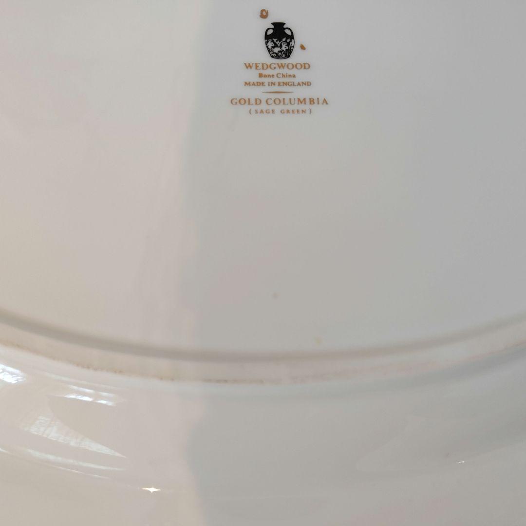 廃盤希少 ウェッジウッド 高級ライン コロンビアセージグリーン オーバル皿