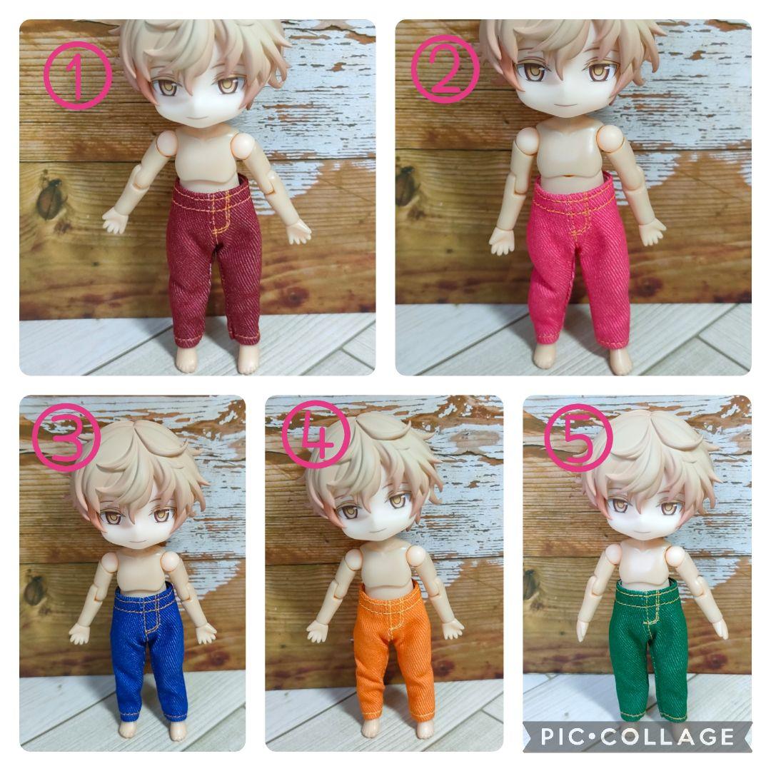 受注生産カラーデニム　スキニーパンツ☆ねんどろいどどーる服